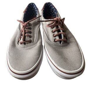 Vans Gray Canvas Sneakers M7.5/W9 Y2K Skater Style